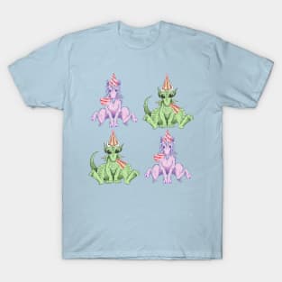 Party Hat Unicorns and Dragons T-Shirt